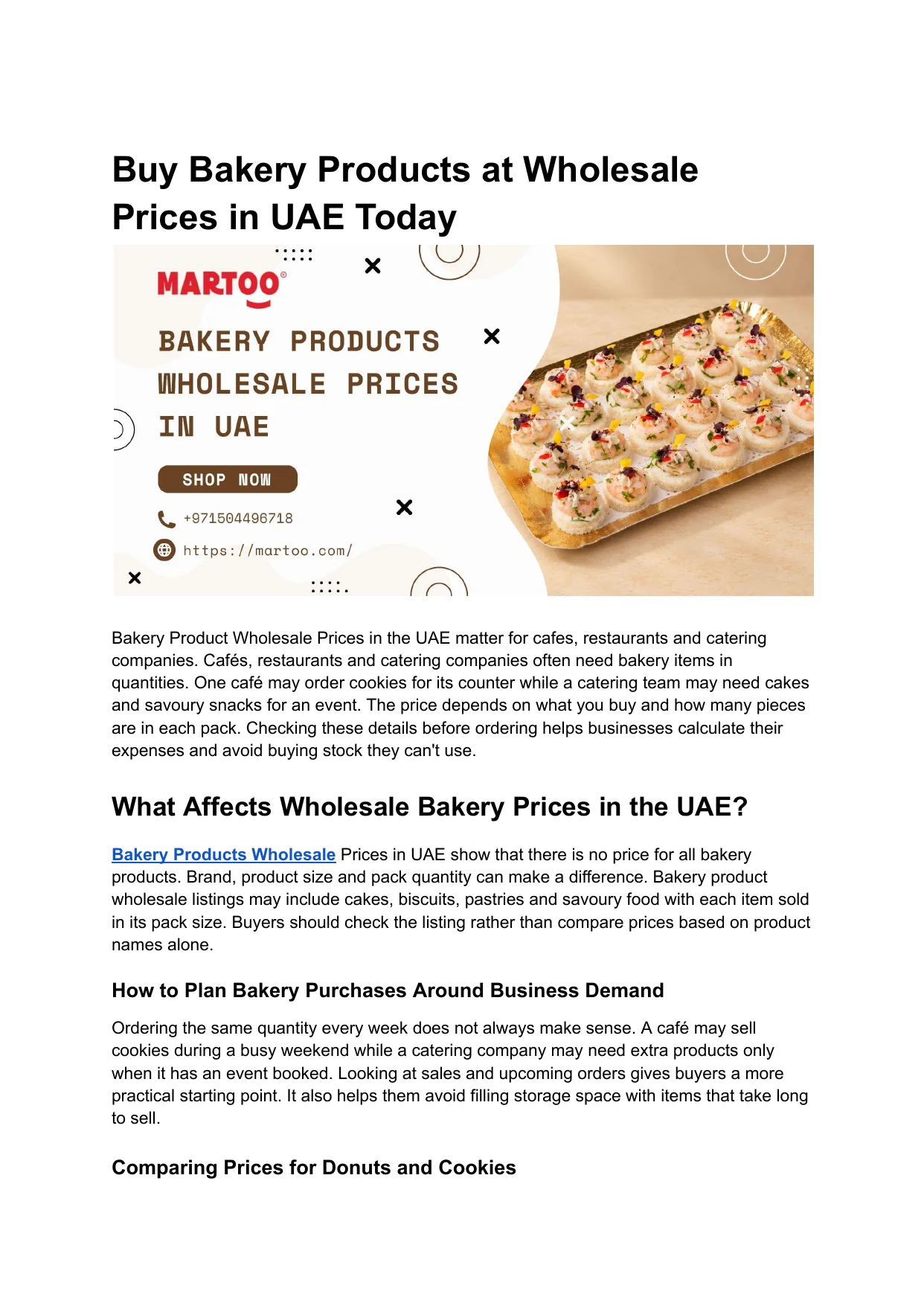 Buy Bakery Products at Wholesale Prices in UAE Today cover